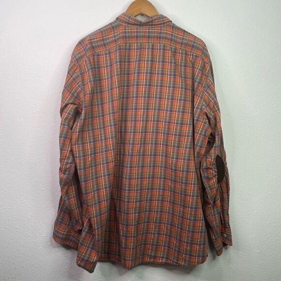 Polo Ralph Lauren Plaid Shirt Button Up Elbow Patches Long Sleeve 2XL XXL - Picture 5 of 8